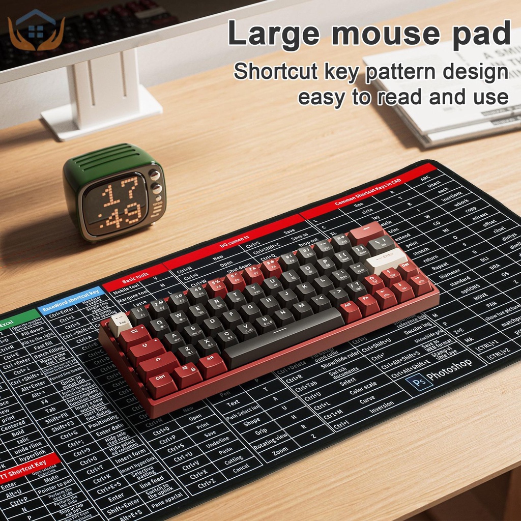 Tấm Lót Chuột Và Bàn Phím Máy Tính Bằng Cao Su Chống Trượt Linh Hoạt Kích Thước 90x40cm shoptkc6841
