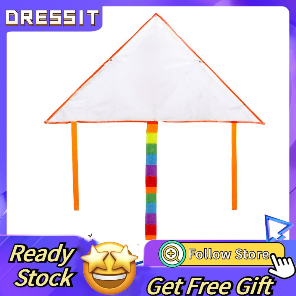Dressit Blank Triangle Kite  Fast Drying Pigment Hand Painted Safe and Reliable DIY Coloring Waterproof for Family Gathering