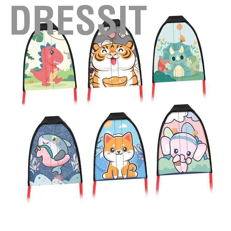 Dressit Children Thumb Ejection Kite Cartoon Animals Small Launcher Funny Outdoor Sports Games Toy for Kids Birthday Gifts
