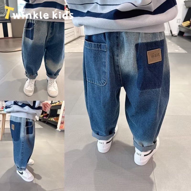 quần jean bé trai quần kaki bé trai quần bò trẻ em chất lượng thời trang thoải mái quần jeans rộng rãi 2024 NEW STYLE KNK2390Z10 50Z231214