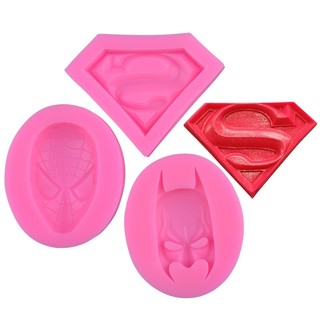 Khuôn silicone Làm Bánh Hình Mặt Nạ Người Nhện / Người Dơi / superman diy