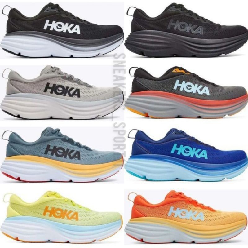 Giày Bóng Đá hoka one bondi 8 Màu Đen Cá Tính