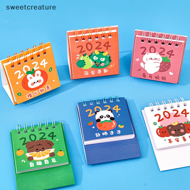 Lịch Để Bàn 2024 mini Dễ Thương Dùng Làm Quà Tặng Văn Phòng