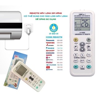 REMOTE ĐIỀU KHIỂN MÁY LẠNH ĐA NĂNG 1000 TẦN SỐ NỘI ĐỊA NHẬT_SLM