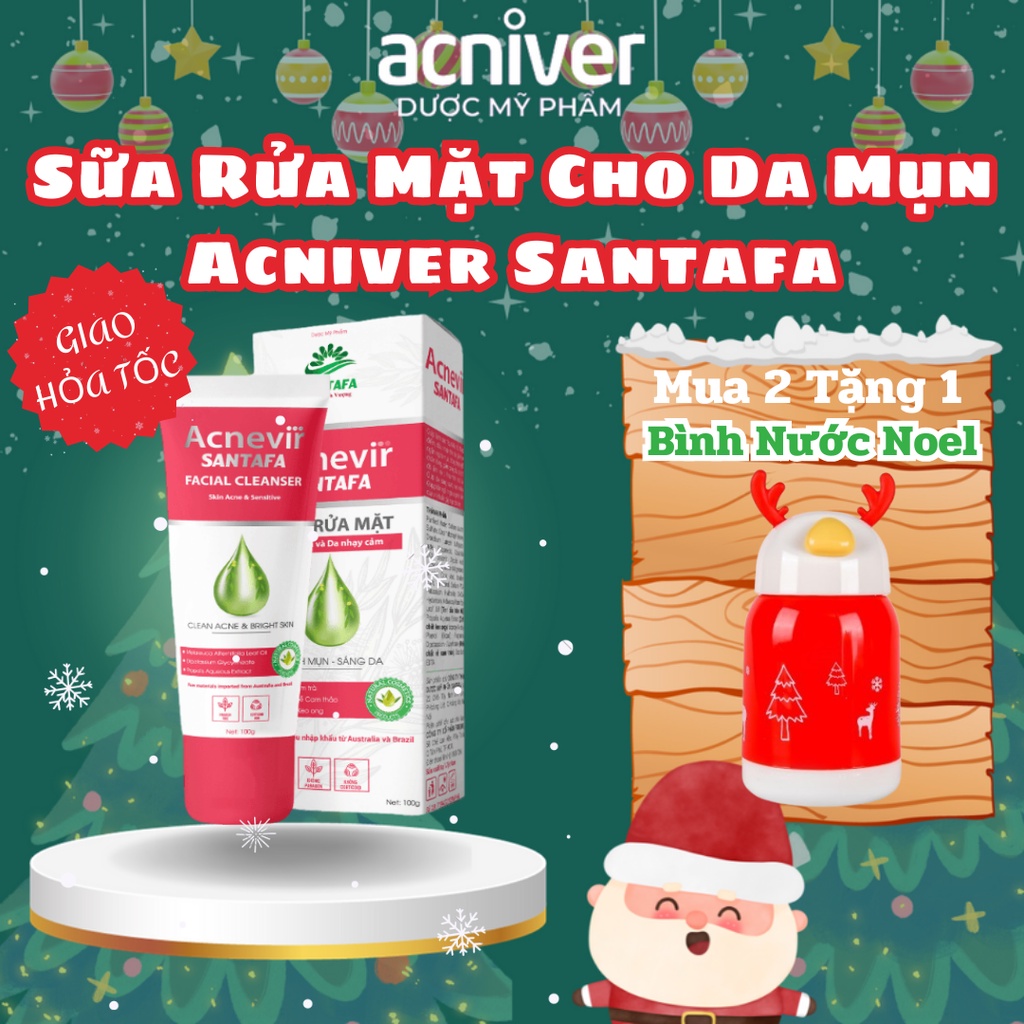 Sữa rửa mặt giảm mụn trứng cá, mụn đầu đen, mụn cám, mụn ẩn Acniver làm sạch lỗ chân lông, giảm viêm, bã nhờn-Tuýp 100g