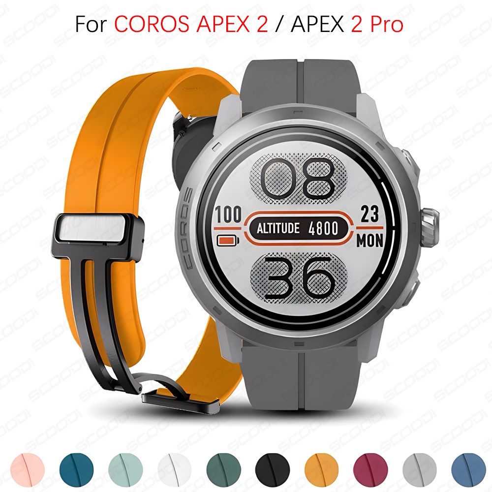 Silicone Dây Đeo Silicon Khóa Nam Châm Cho Đồng Hồ Thông Minh coros apex 2 / apex 2 pro