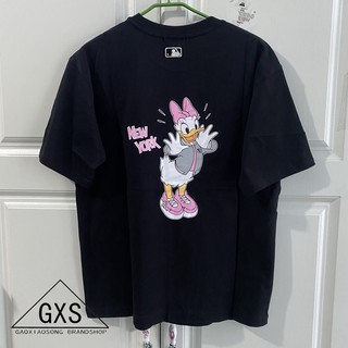 Áo Thun Cotton Ngắn Tay In Hình Vịt Donald Disney Thời Trang Unisex
