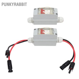 PunkyRabbit Cầu dao MCB 2P DC 500V 32A Công tắc ngắt kết nối với hộp phân phối chống nước IP65