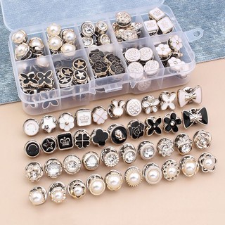 Bộ 30 khuy cài áo đính ngọc trai
