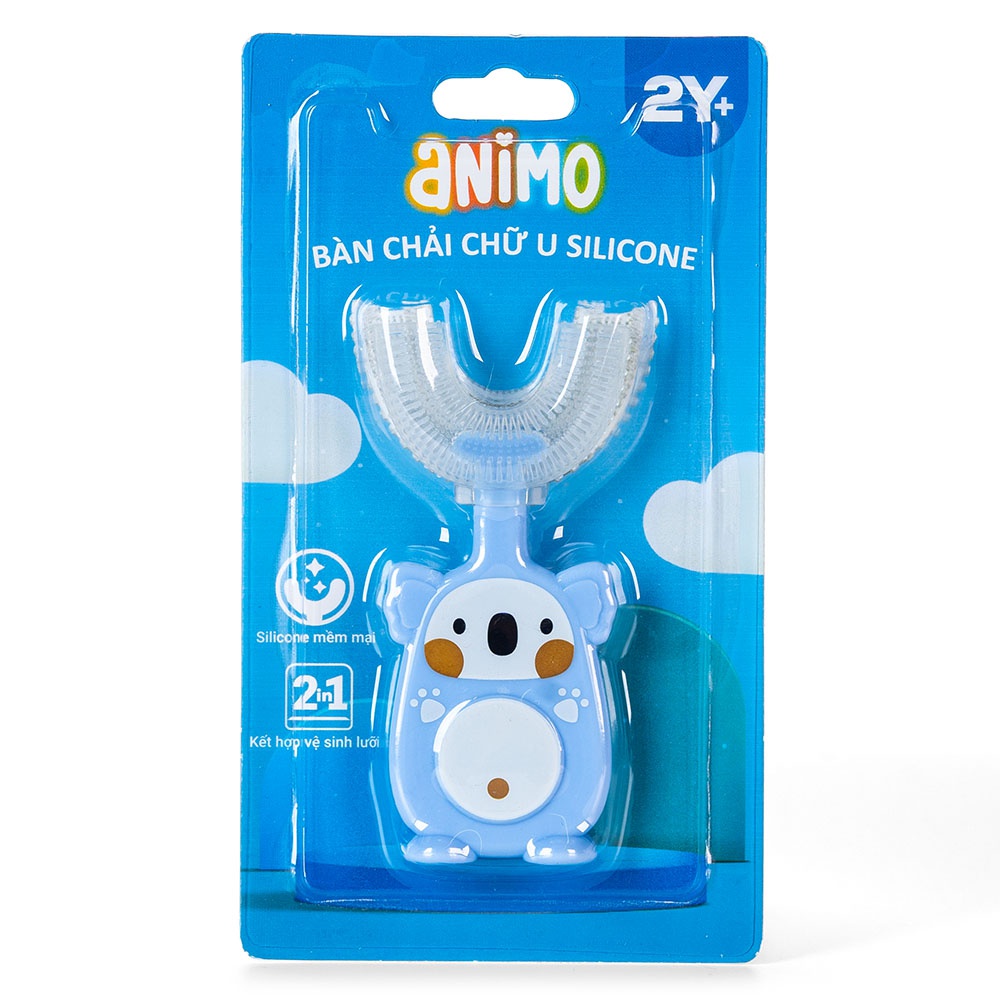 Bàn chải chữ U Silicone Animo ( Xanh dương)