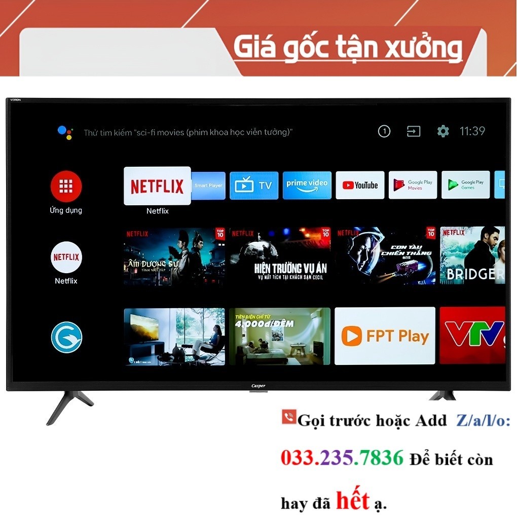 Android Tivi Casper 43 inch 43FGA610 và Casper 43FG5200 &lt;