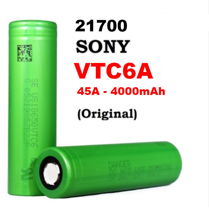 Cell pin Sony VTC6A 21700 xả 45A nội trở 8 - 9 hàng mới chính hãng cam kết không tháo khối