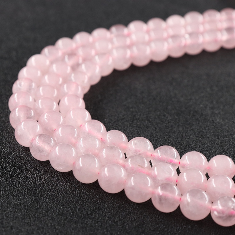 1 Dây Chuỗi Hạt Đá Pha Lê Hồng Tự Nhiên 4-12mm Làm Trang Sức diy