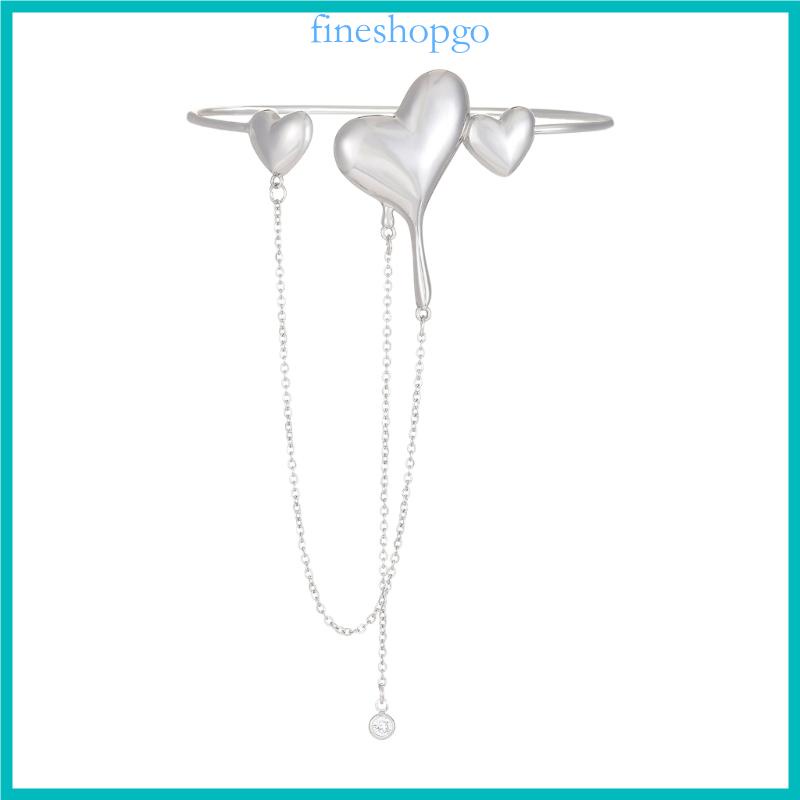 Vòng Đeo Bắp Tay Dạng Hở Hình Trái Tim Phối Tua Rua Thời Trang Cho Nữ