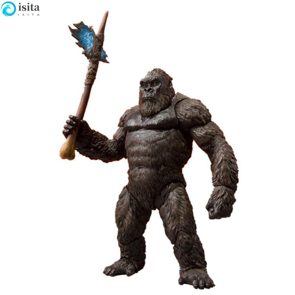 ISITA Special King Kong Action Figure Figure Collection Monkey King Kong Kingkong Toy Figures Action Figure Toy Figures fight with Gorilla partner Kids Gifts Ornament Gift Figurine Toys Movie Monkey