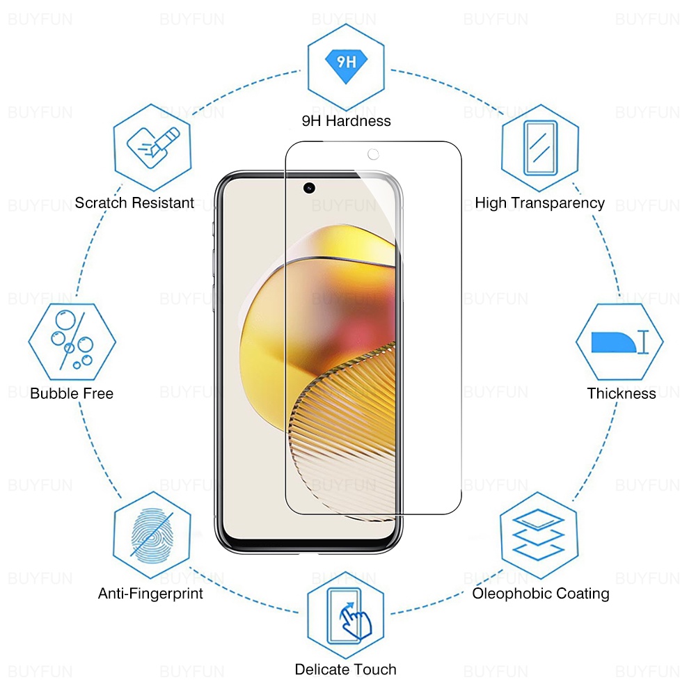 Set 2 Kính Cường Lực Bảo Vệ Màn Hình Điện Thoại motorola moto g73 g72 g82 g62 5g g53 g52 g42