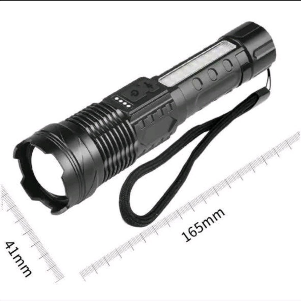 Đèn Pin A76 Cầm Tay Siêu Sáng Chiếu Xa 300m Có Zoom Xa Gần,Chống Nước IPX4, Pin Trâu Chip COB Led Tâm Tròn 7 Chế Độ Sáng