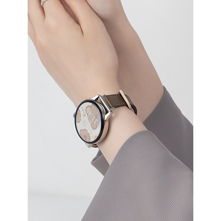 Dây Đeo Bằng Da 20mm / 22mm Cho Đồng Hồ Thông Minh samsung galaxy watch 4 / 5 / 6 / 5 pro / 6 classic / gear s3 / active 2 huawei gt 2e 3 4