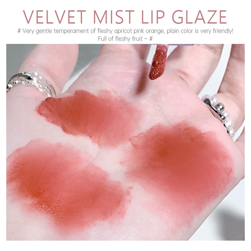 Briskyee💄Son Kem trang điểm Gege Bear HERORANGE Tông Nhung Lì Mềm Mại Tạo Hiệu Ứng Sương Son Môi nội Địa Trung The First