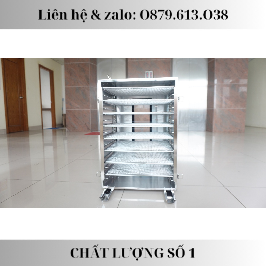 Máy sấy thực phẩm, hoa quả - Máy sấy cá khô, tôm khô, chuối dẻo 16 khay, máy mới 100%, bảo hành 1 năm