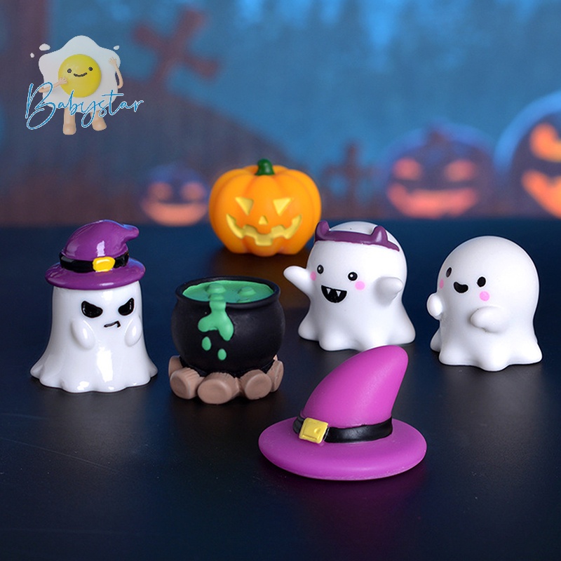 Mô Hình Ma Cà Rồng Bí Ngô mini Bằng Nhựa resin Trang Trí halloween Mới