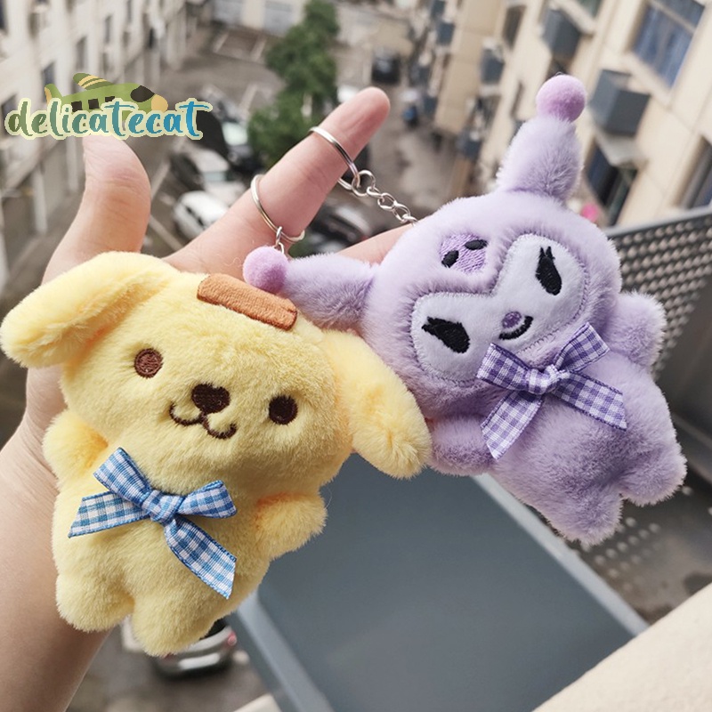 Móc Khóa Hình Mèo kitty kuromi my melody cinnamoroll Nhồi Bông Dễ Thương