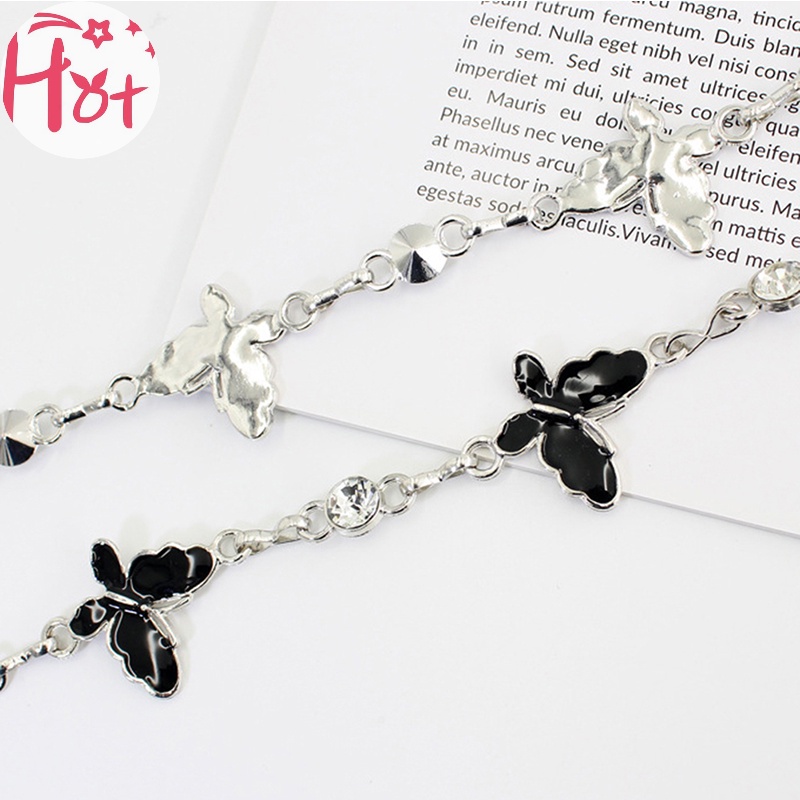 Jr Thắt Lưng Dây Xích Kim Loại Mảnh Mặt Hình Bướm Có Thể Điều Chỉnh Trang Trí Đầm / Áo Len