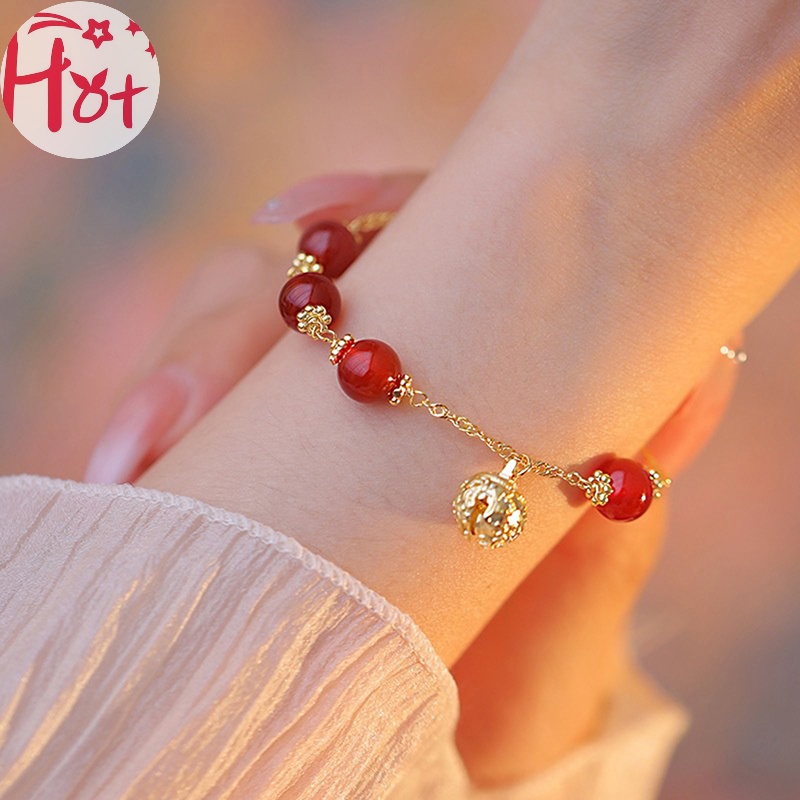 Jr Vòng Tay Chuỗi Hạt Trang Trí Chuông May Mắn Phong Cách vintage Thanh Lịch Dành Cho Nữ vn