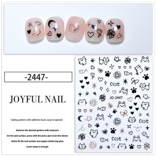 Sticker Dán Móng Tay Hình Thỏ poodle Dễ Thương