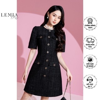 Váy Dạ Tweed 4 Túi Cổ Tròn By LEMIA Design - 21VT002