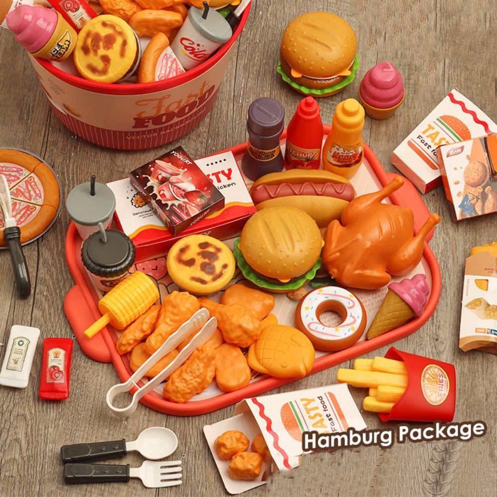 Mmluck Đồ Chơi Mô Phỏng Thức Ăn Chiên Khoai Tây Chiên / hamburger / hamburger Cho Trẻ Em