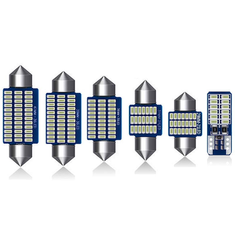 Đèn led t10 w5w 31mm 36mm 39mm 41mm Ánh Sáng Trắng Dành Cho Ô Tô