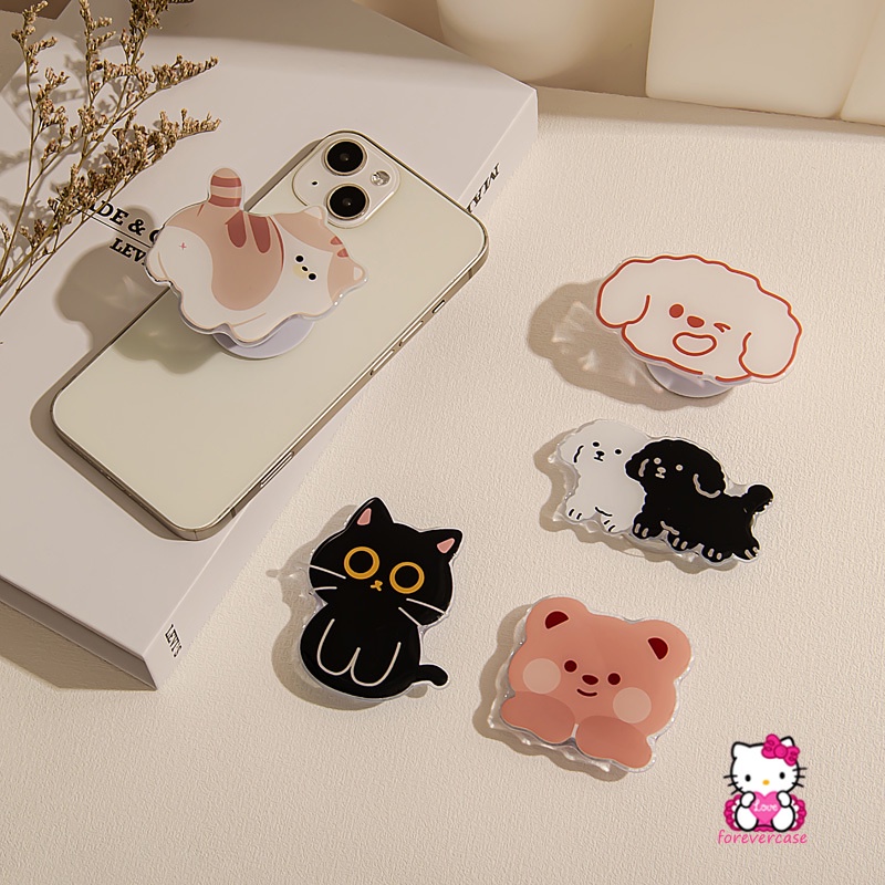 Giá Đỡ Điện Thoại Dạng Gập Thông Dụng In Hình Thú Hoạt Hình Đáng Yêu Sáng Tạo