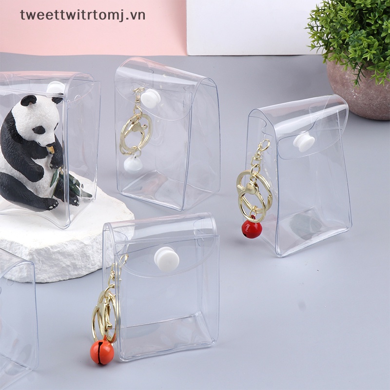 Túi Đựng Tiền Xu / Chìa Khóa / Son Môi mini Trong Suốt Hình Búp Bê tomj