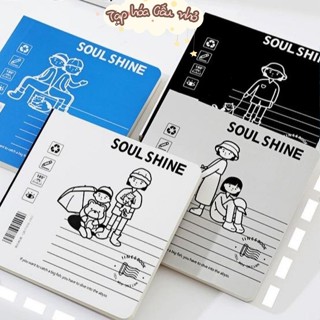  Sổ tay vuông MOKA SOUL SHINE giấy caro   Taphoagaunho   