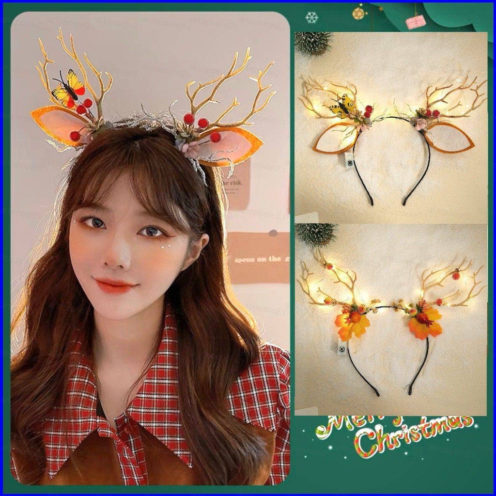 Cài Tóc Hình Sừng Hươu Phát Sáng Độc Đáo Cho Bé