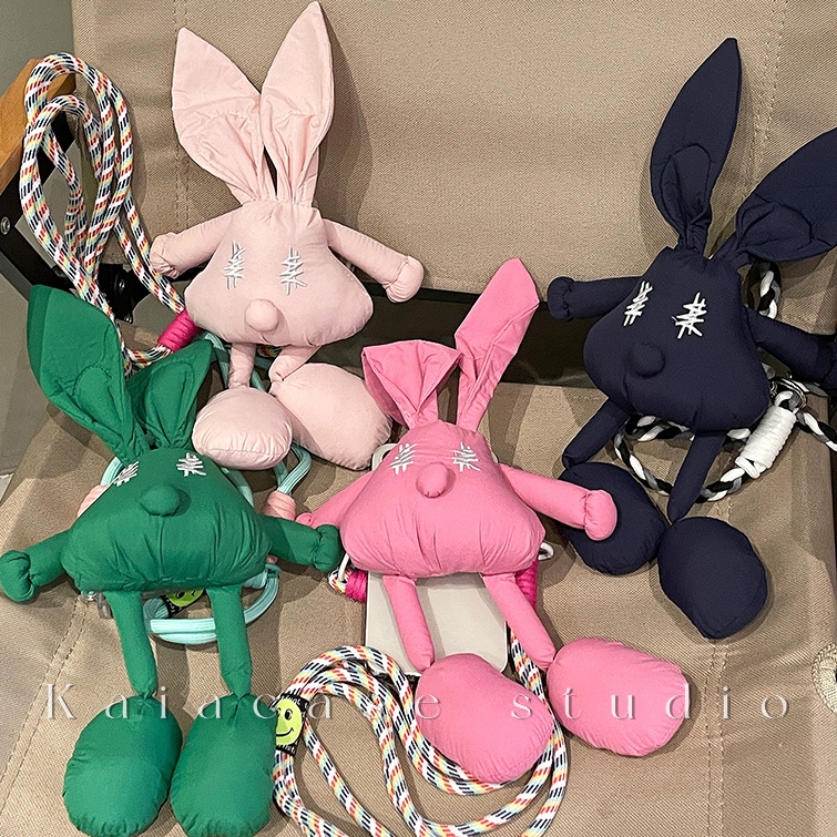 New Doll Back Clip 2023 Popular Rabbit Mobile Phone Back Clip Lanyard Niche Cartoon Diagonal Cross Lanyard Versatile Women'S Version