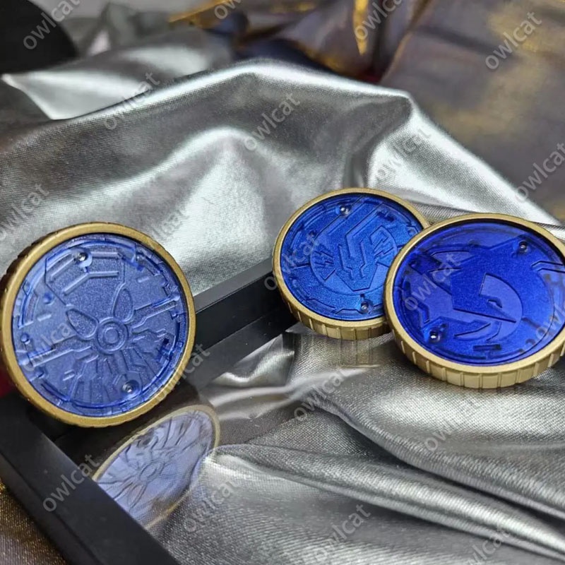 Tiền xu Set Shachi Unagi Tako Coins Core Medal  Mezool Kamen Rider OOO ShaUTa Combo Form Masked Rider OOO Fire Greeed-Aquatics System Coin Packed in Box Model Ankh