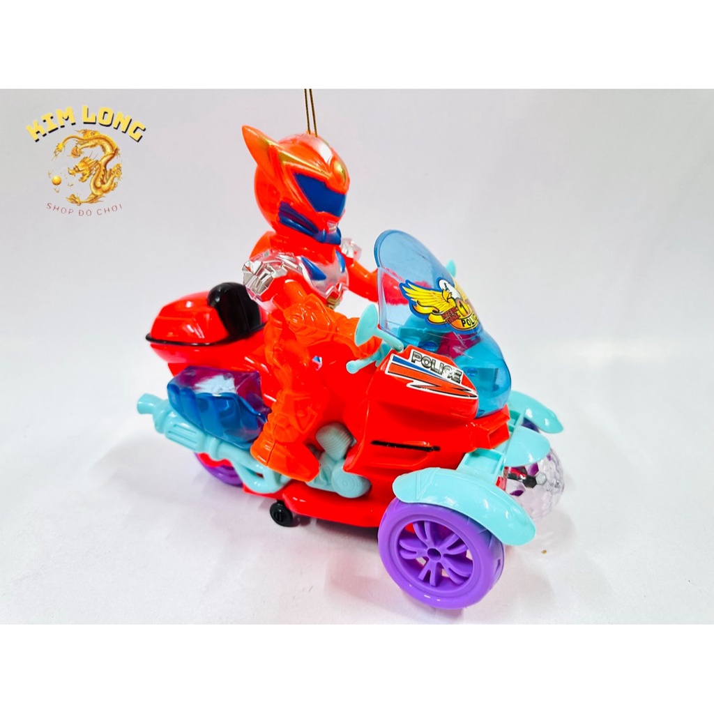 Đồ chơi lồng đèn siêu nhân lái xe mô tô có nhạc đèn cho bé trai tặng kèm pin quà tặng trung thu cho bé trai