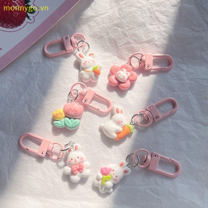 Monnygo Móc Khóa resin Hình Thỏ Cà Rốt Đáng Yêu Dành Cho Nữ / Cặp Đôi vn