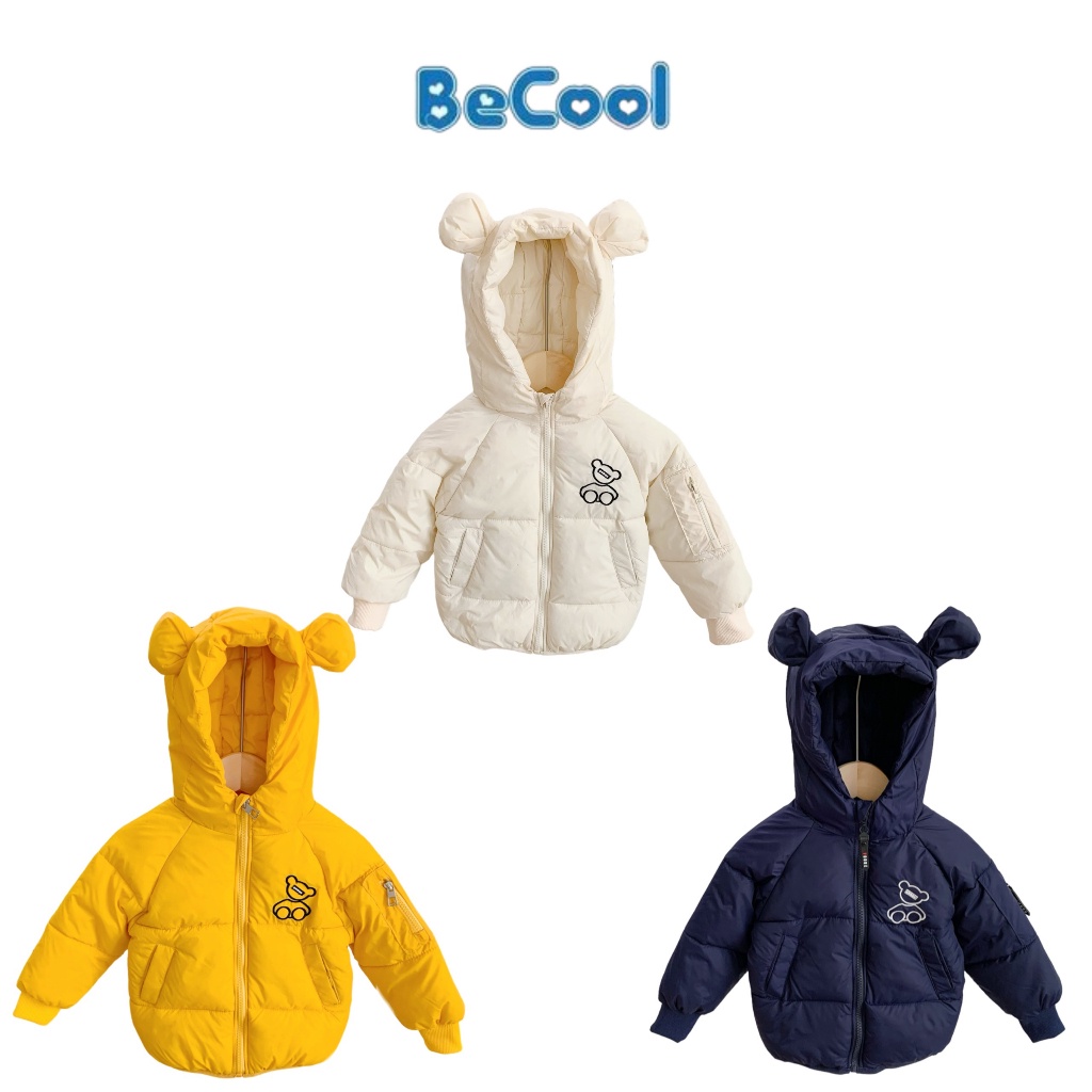Áo Khoác Cho Bé Trai Bé Gái Thêu Gấu Cho Bé BAOBAOKIDS Cực Ấm Cho Bé Từ 10-26Kg