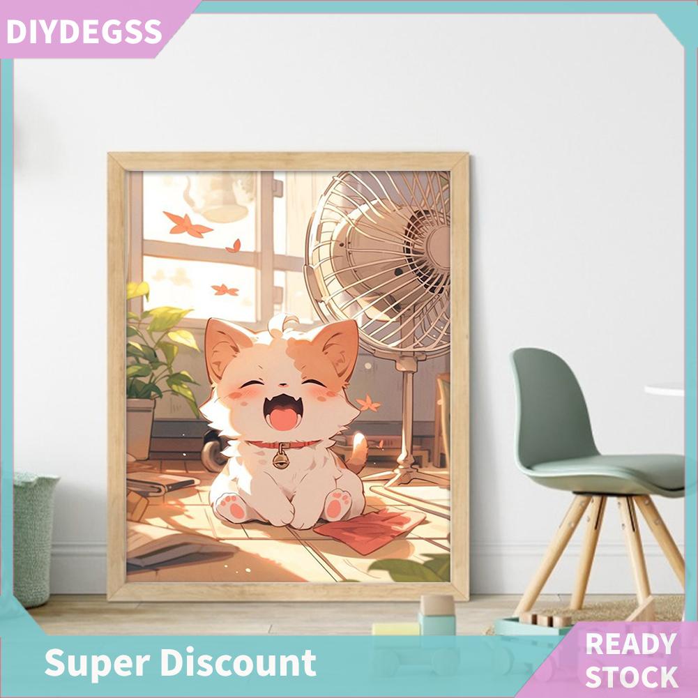 Tranh Thêu Chữ Thập Diy Hình Mèo Bằng cotton Thân Thiện Với Môi Trường 11ct 40x50cm