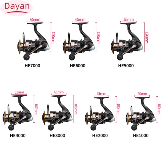 Máy Câu Cá he500-7000 Bằng Kim Loại Siêu Mịn