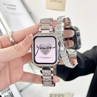 Dây đeo kim cương Bling cho Apple Watch 42mm 46mm 40mm 41mm 44mm 45mm 38mm 49mm Dây đeo vòng tay kim loại siêu nữ cho iwatch Series 10 9 8 7 SE 6 5 4 3 Band