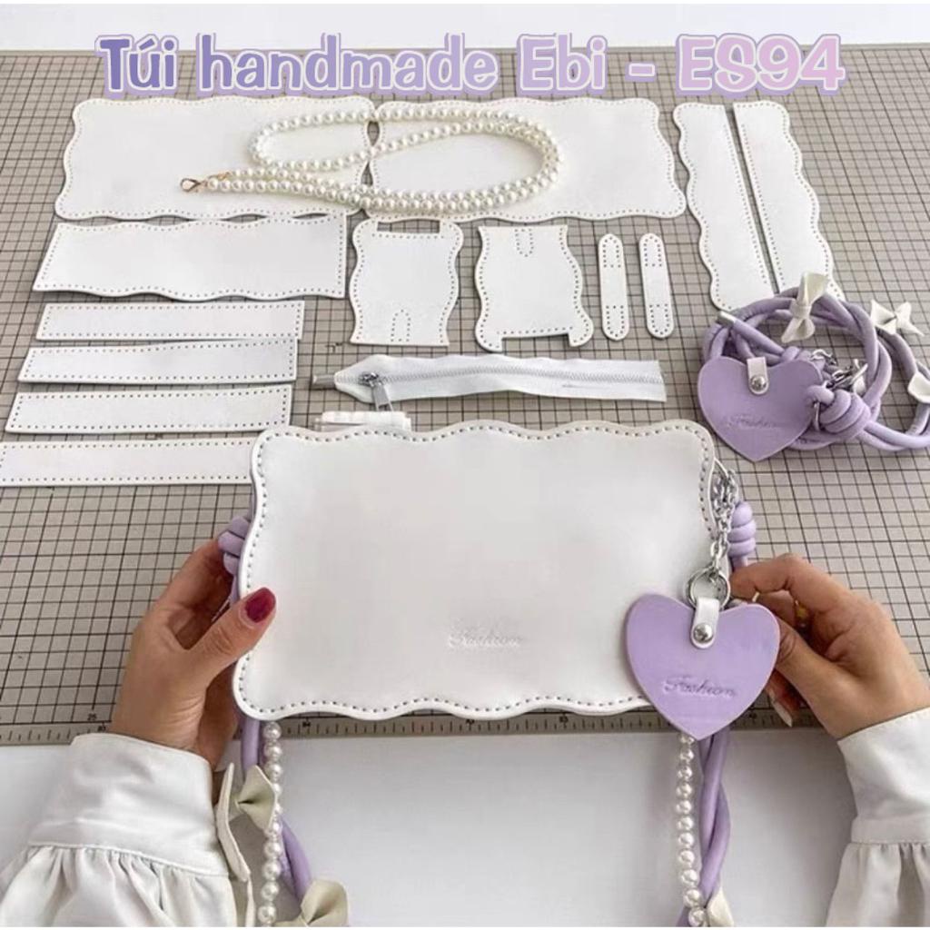 Túi Tự Đan, Túi Handmade Đeo Vai Da Pu Thắt Nơ Cute Dây Xoắn Xinh Xắn Làm Quà Tặng Bạn Gái Ý Nghĩa - EB94