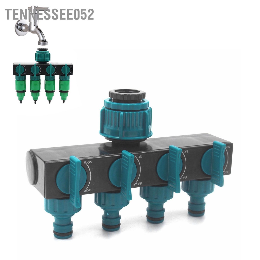 Tennessee052 4 Bộ Chia Nước Tưới Vườn Cây Adapter Đầu Nối Ống Cho Sân Bãi Cỏ Bảo Trì Châu Âu Vòi