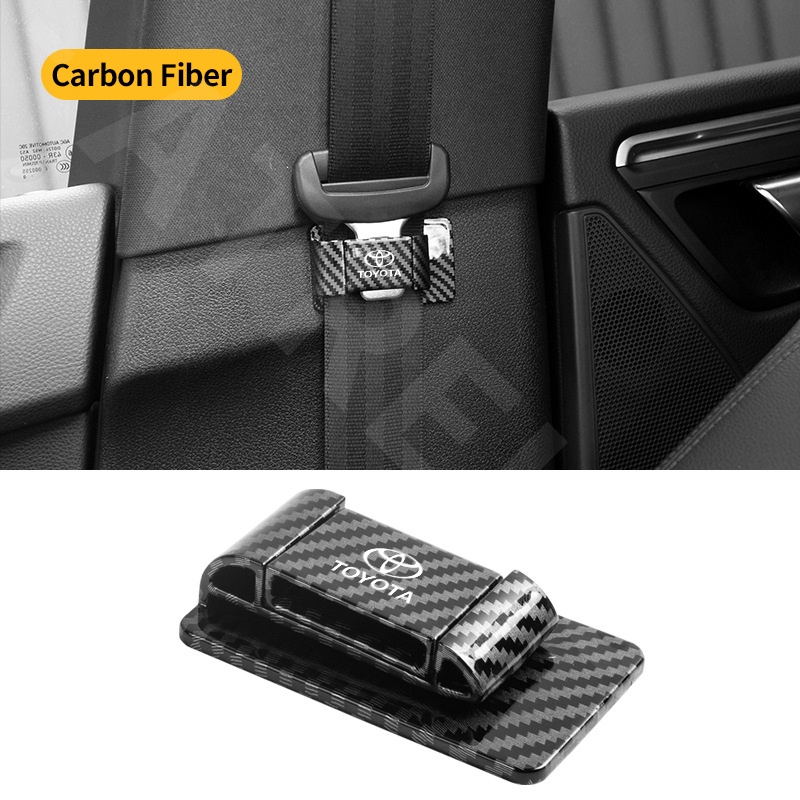 Chốt Khóa Dây Đai An Toàn Bằng Sợi carbon Cho Xe Hơi toyota agya raize calya Avanzaveloz rush kijang innova yaris corolla cross