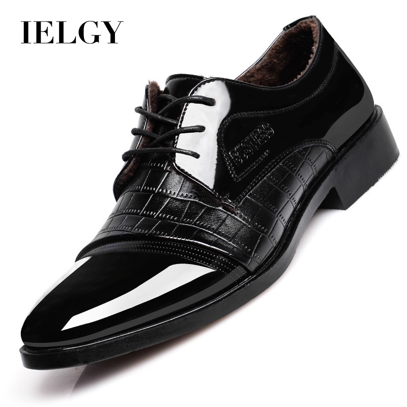 Ielgy Giày Tây Da Cá Sấu Thời Trang Công Sở Cho Nam