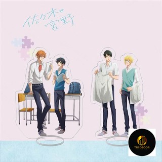 Mô hình Standee BL Anime Sasaki to Miyano Acrylic Manga Anime BL Nhật bản Yaoi Đam Mỹ phụ kiện trang trí để bàn 