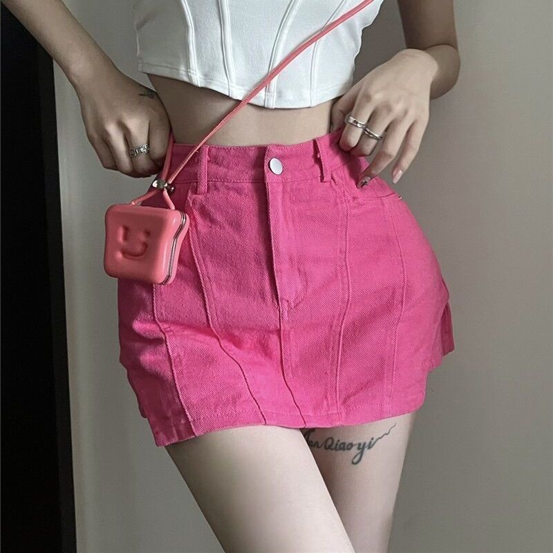 Chân Váy denim Chữ a Lưng Cao Thời Trang